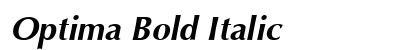 Optima Bold Italic Preview