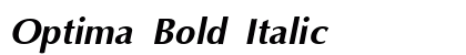 Optima Bold Italic Preview