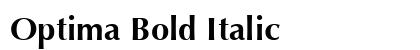 Optima Bold Italic Preview