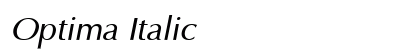Optima Italic Preview