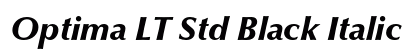Optima LT Std Black Italic Preview