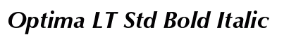 Optima LT Std Bold Italic Preview