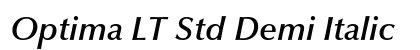Optima LT Std Demi Italic Preview
