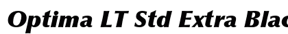 Optima LT Std Extra Black Italic preview