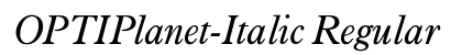 OPTIPlanet-Italic Regular preview