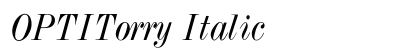 OPTITorry Italic Preview