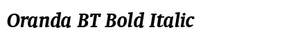 Oranda BT Bold Italic Preview