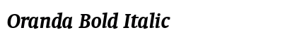 Oranda Bold Italic Preview