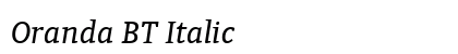 Oranda BT Italic preview