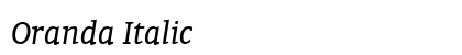 Oranda Italic preview