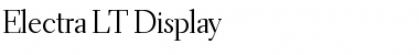 Electra LT Display Regular Font