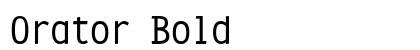 Orator Bold Preview