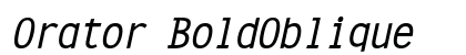 Orator BoldOblique Preview