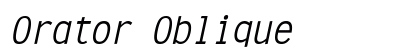 Orator Oblique Preview