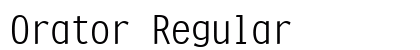 Orator Regular preview