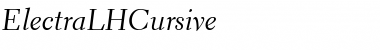 ElectraLHCursive RomanItalic Font ElectraLHCursive RomanItalic Font