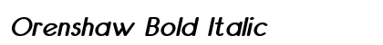 Orenshaw Bold Italic Preview