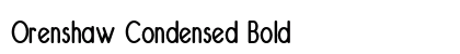 Orenshaw Condensed Bold Preview