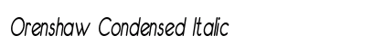 Orenshaw Condensed Italic Preview