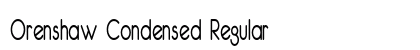 Orenshaw Condensed Regular Preview