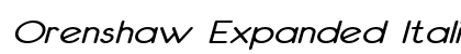 Orenshaw Expanded Italic Preview