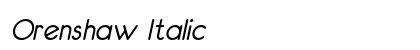 Orenshaw Italic preview