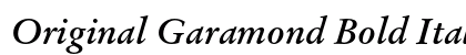 Original Garamond Bold Italic Preview