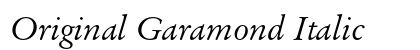 Original Garamond Italic preview
