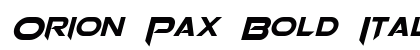 Orion Pax Bold Italic Preview