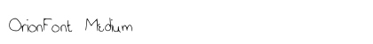 OrionFont Medium preview