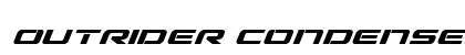 Outrider Condensed Bold Italic Condensed Bold Italic preview