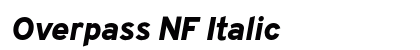 Overpass NF Italic Preview