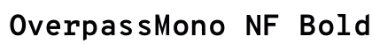 OverpassMono NF Bold preview