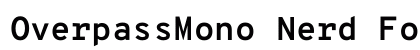 OverpassMono Nerd Font Bold preview