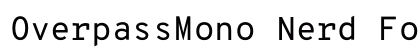 OverpassMono Nerd Font Regular preview
