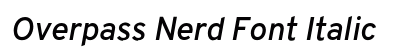 Overpass Nerd Font Italic Preview