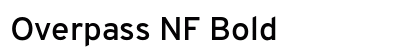 Overpass NF Bold preview