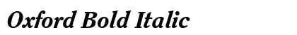 Oxford Bold Italic Preview