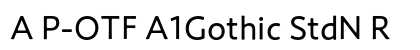 A P-OTF A1Gothic StdN R preview