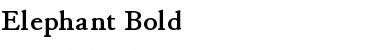 Elephant Bold Font