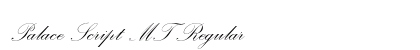 Palace Script MT Regular preview