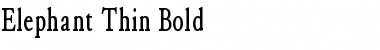 Elephant Thin Bold Font