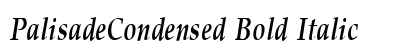 PalisadeCondensed Bold Italic Preview