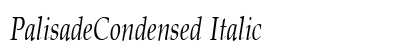 PalisadeCondensed Italic Preview
