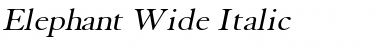 Elephant Wide Italic Font