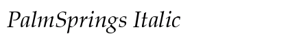 PalmSprings Italic Preview