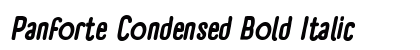 Panforte Condensed Bold Italic preview