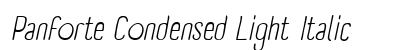 Panforte Condensed Light Italic Preview