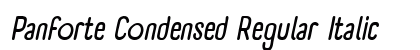 Panforte Condensed Regular Italic Preview