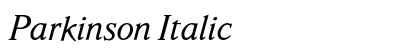 Parkinson Italic Preview